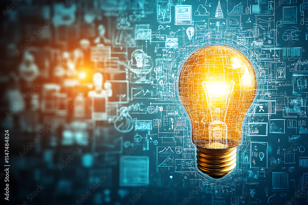 Innovative Idea Lightbulb Concept Innovative Idea Lightbulb Concept