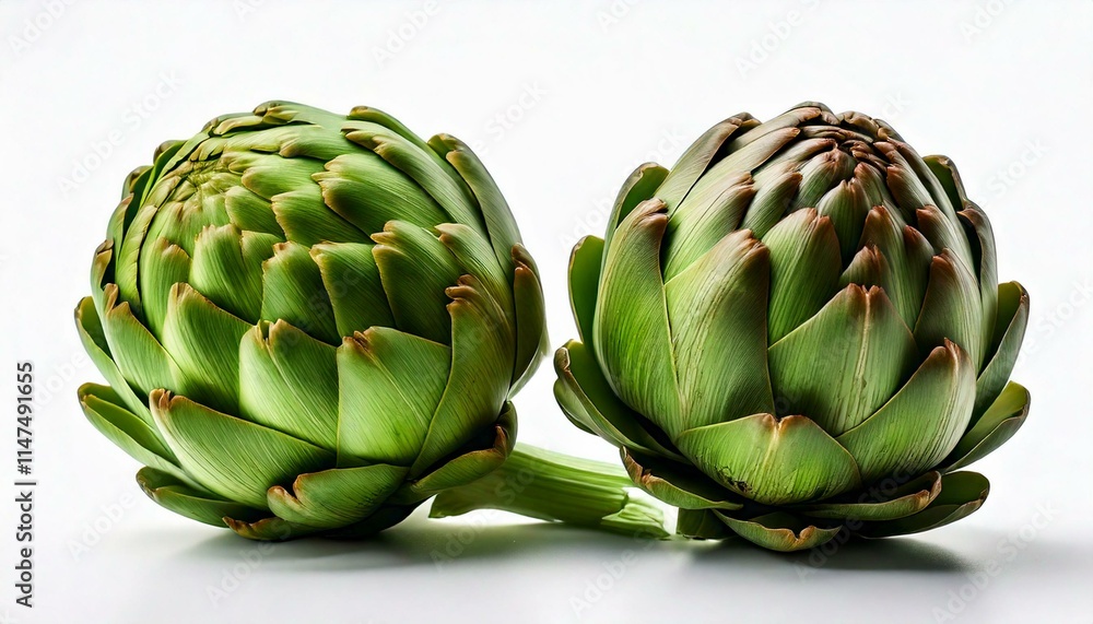 the artichoke on a white background the artichoke on a white background