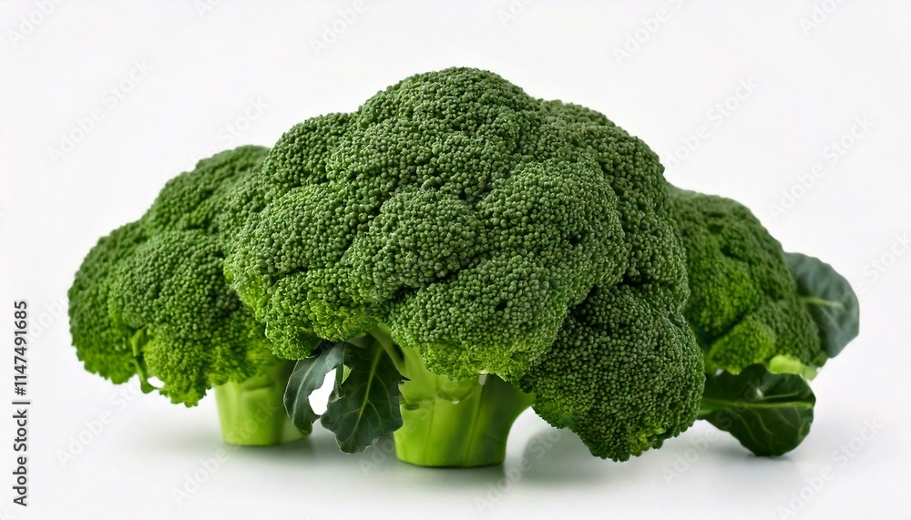 the broccoli on a white background the broccoli on a white background
