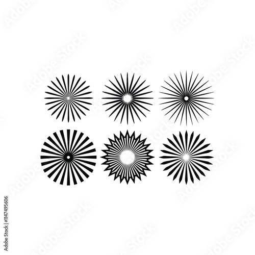 Burst Rays Collection vector