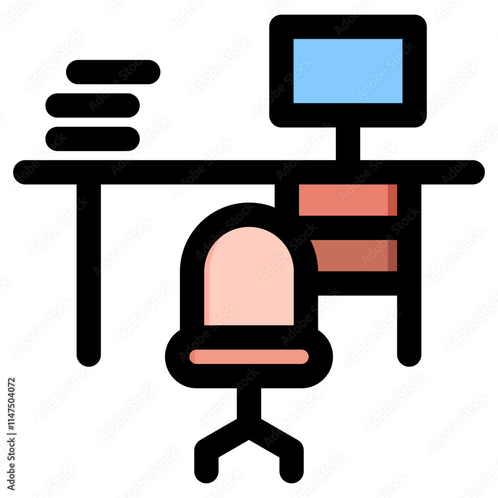 Fototapeta premium Workspace Icon