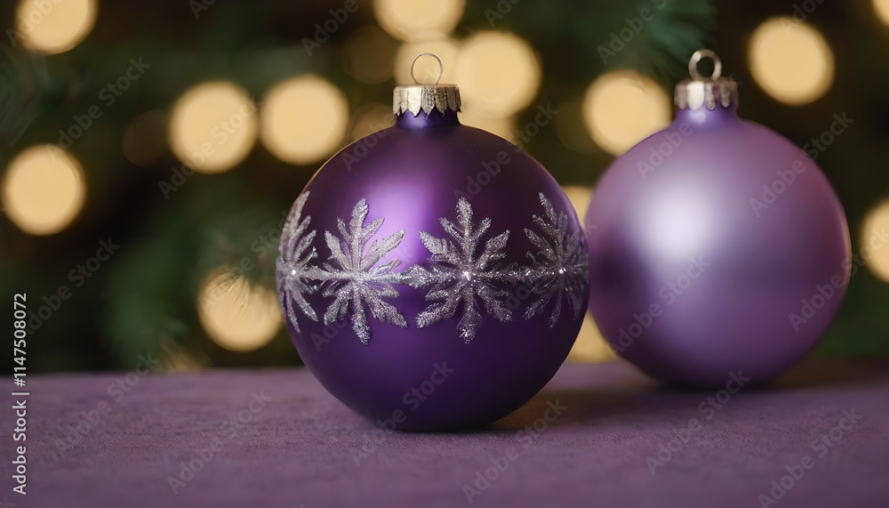 purple christmas ball near a tree purple christmas ball near a tree