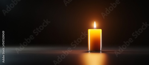 Wallpaper Mural A solitary candle glowing in a dark setting. Torontodigital.ca