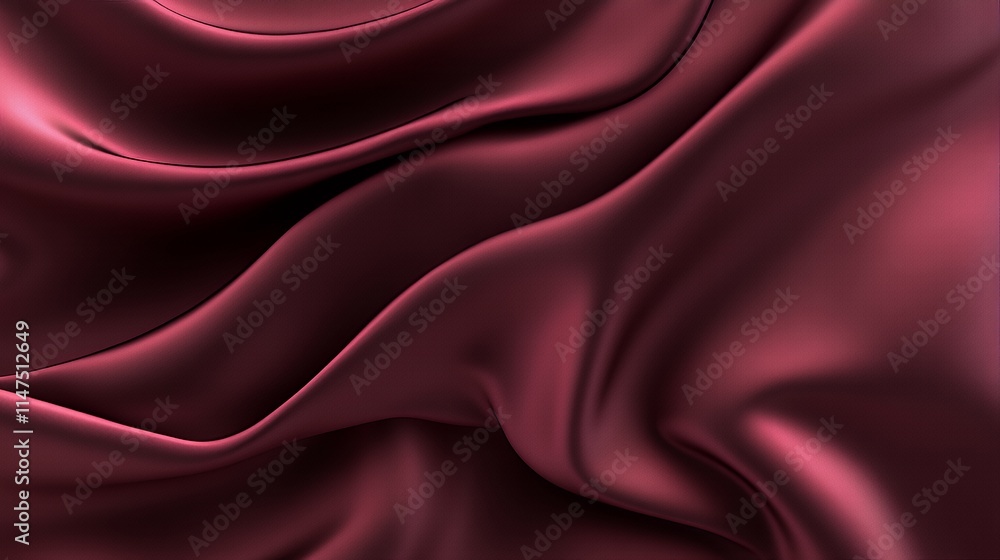 Obraz premium Deep Red Silk Draped Luxuriously Showing Smooth Texture