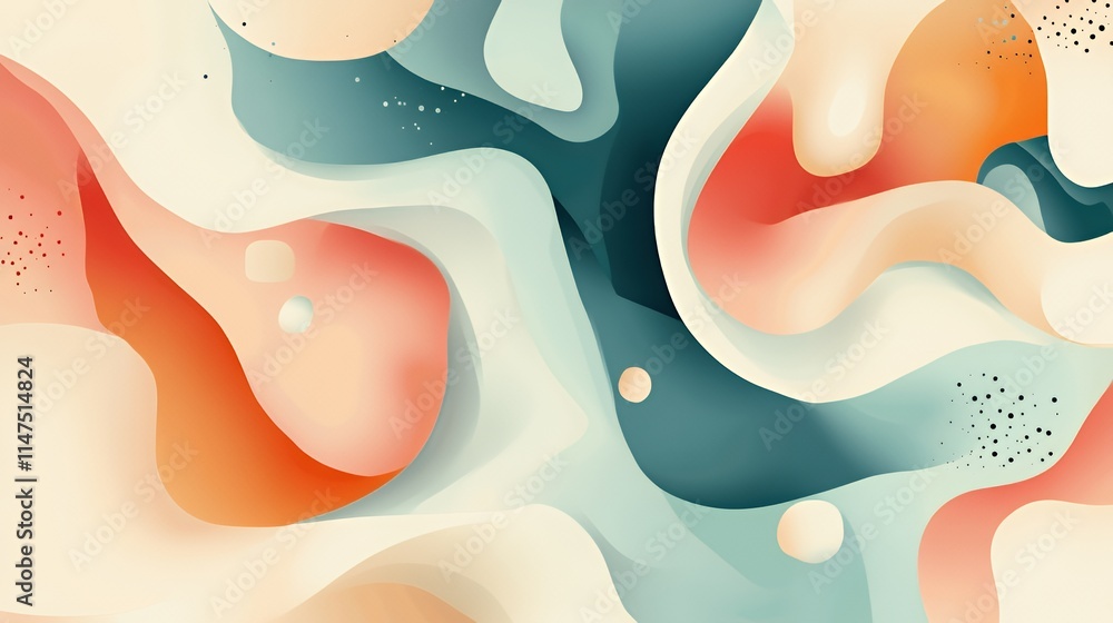 Abstract Fluid Shapes Pastel Color Background Design Abstract Fluid Shapes Pastel Color Background Design