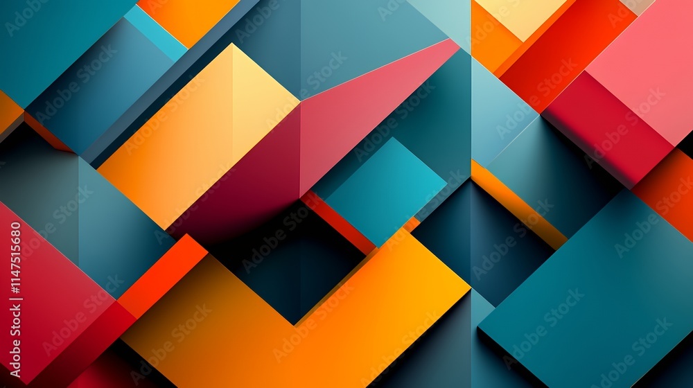 Abstract Geometric Shapes Design Colorful Pattern Abstract Geometric Shapes Design Colorful Pattern