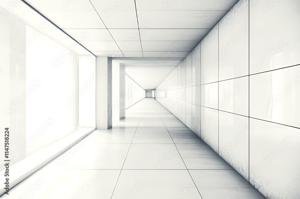 White Modern Corridor Architecture Design White Modern Corridor Architecture Design