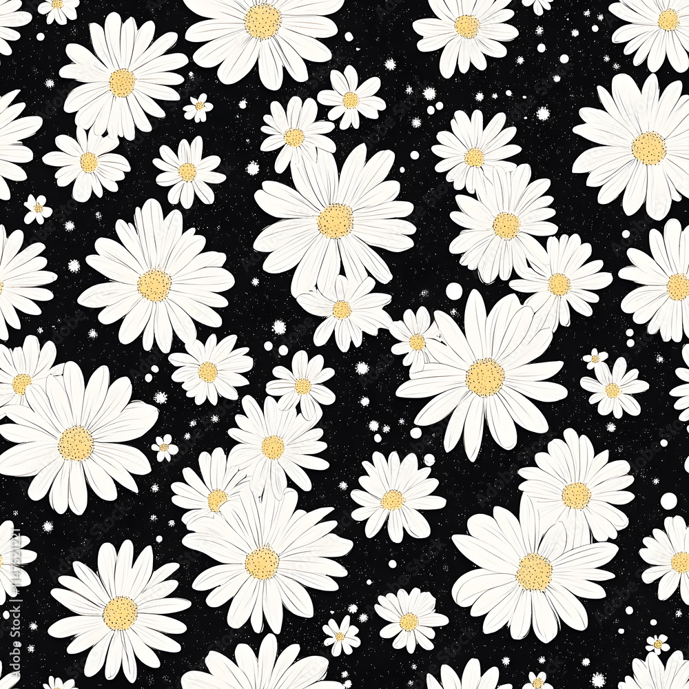 floral flower and leaf elements modern doodle illustrator seamless pattern for wallpaper or background floral flower and leaf elements modern doodle illustrator seamless pattern for wallpaper or background