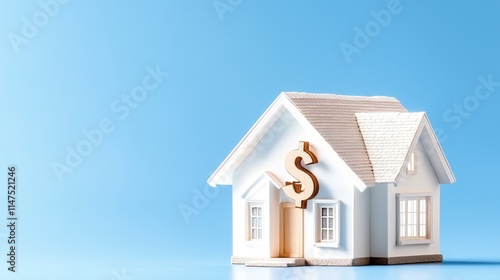 Wallpaper Mural Small house model with dollar sign. Torontodigital.ca