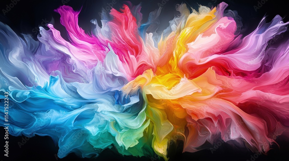Abstract colorful swirling paint explosion. Abstract colorful swirling paint explosion.