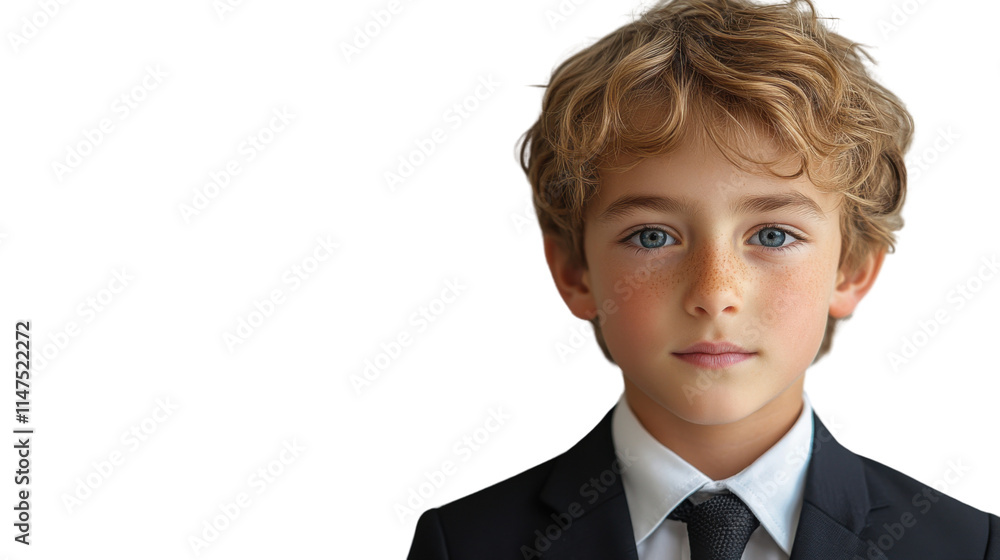 portrait of a boy isolated on white background portrait of a boy isolated on white background