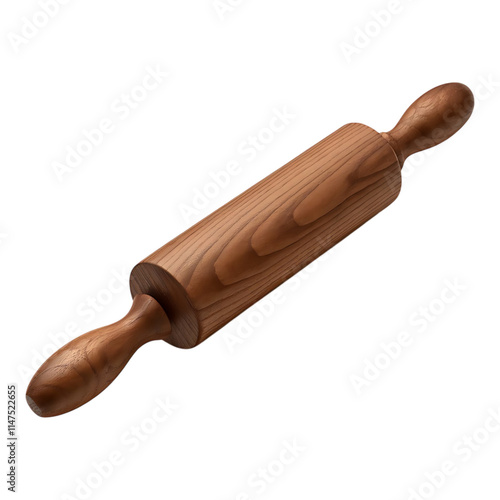 Classic Dark Wooden Rolling Pin photo