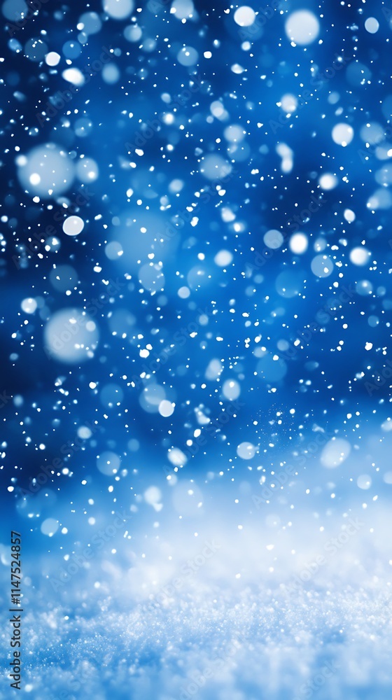 Obraz premium Winter background with snowflakes and bokeh. Christmas background