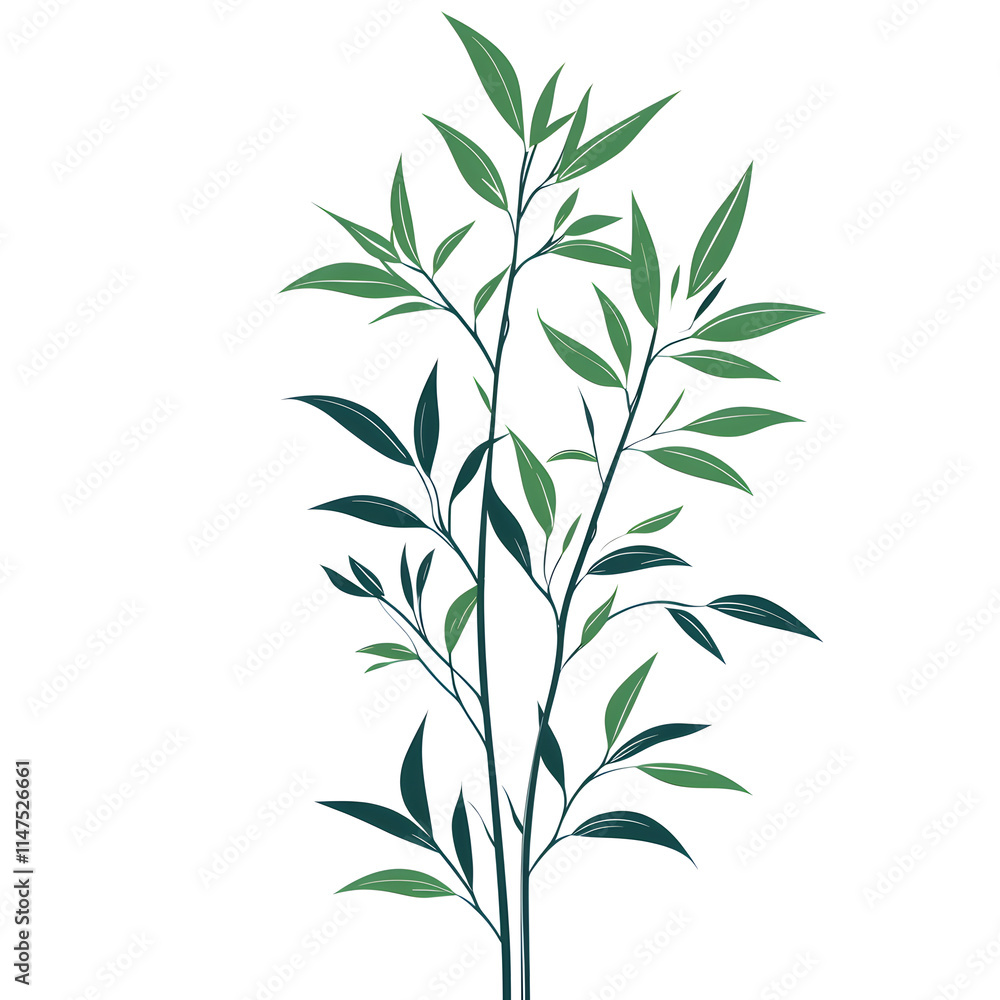 Fototapeta premium floral and leafy illustrator elements for card, wallpaper.