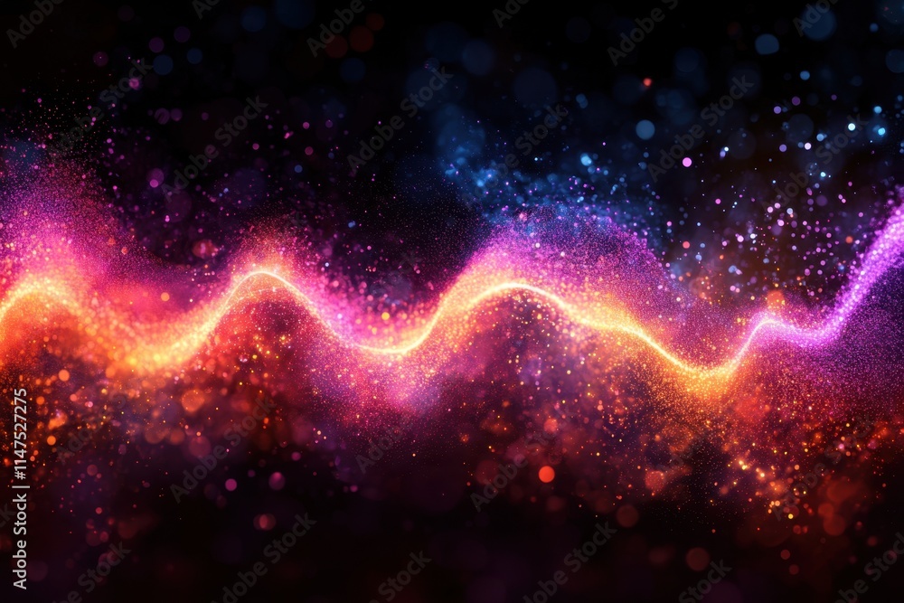 Abstract Wave of Colorful Light, vibrant energy, dynamic movement, cosmic visuals Abstract Wave of Colorful Light, vibrant energy, dynamic movement, cosmic visuals