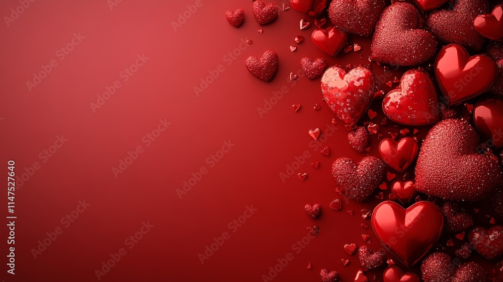 Valentine's Day background with soft pink hues, delicate hearts, and abstract elements, providing ample empty space for text, ideal for romantic messages and celebrations of love. Valentine's Day background with soft pink hues, delicate hearts, and abstract elements, providing ample empty space for text, ideal for romantic messages and celebrations of love.