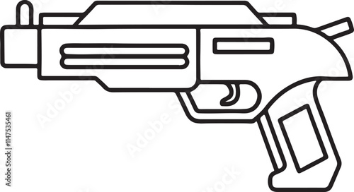 gun Hand holding a black revolver in a dangerous and violent setting with a focus on the firearm's details