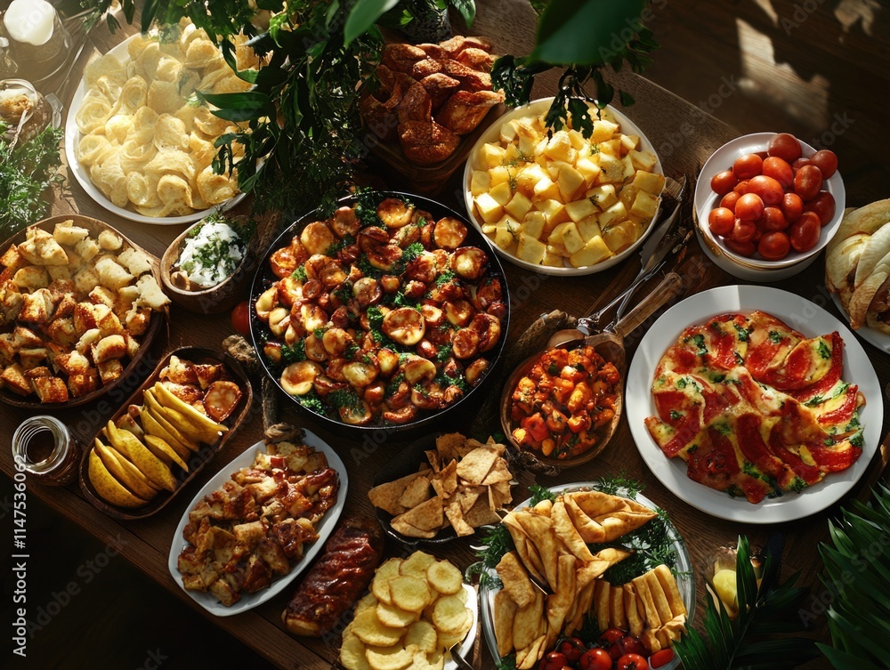 Fototapeta premium Food Table Variety