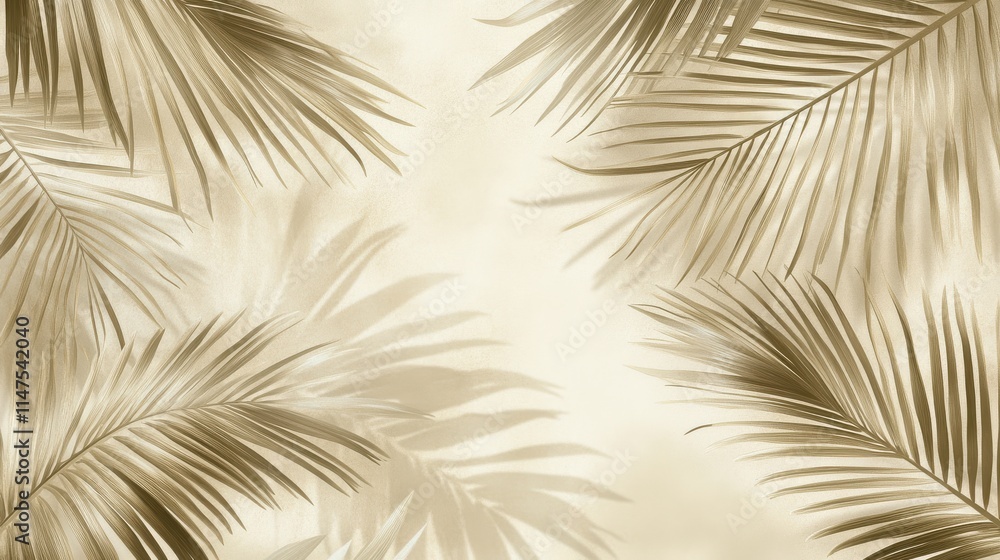 Elegant Palm Leaves Background for Natural and Tropical Themes Elegant Palm Leaves Background for Natural and Tropical Themes