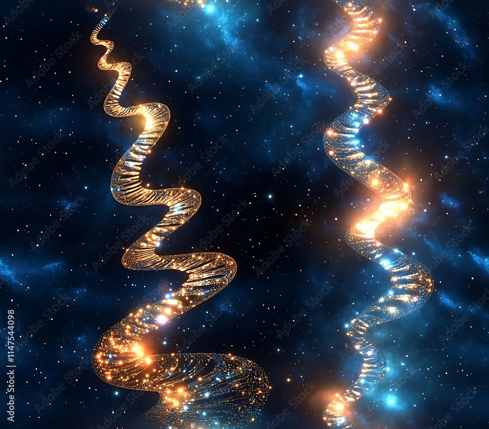 Obraz premium 3D Spiritual Awakening, 3D Spiritual Awakening with Spiral Staircase Concept