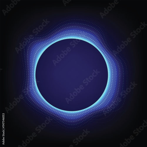 abstract blue circle light effect background