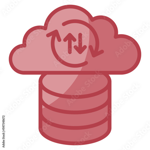 Cloud Backup Icon Element For Design