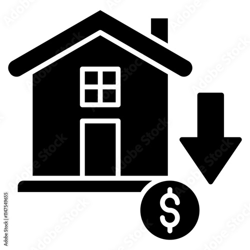 Amortization glyph icon