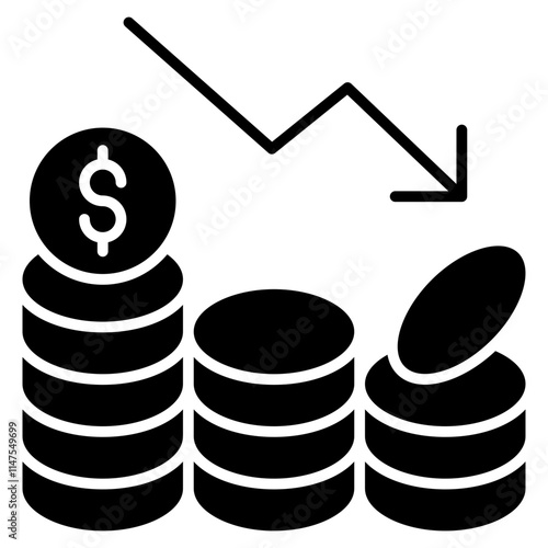 Depreciation glyph icon