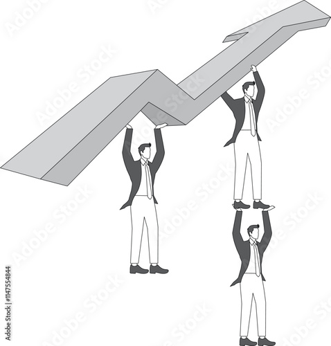 Team members work together to enhance growth trends, repel or withstand economic crises, and change the economic downturn to revitalize the economy