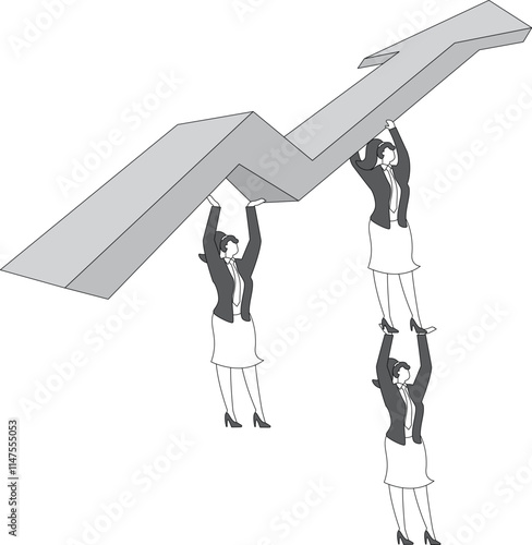 Team members work together to enhance growth trends, repel or withstand economic crises, and change the economic downturn to revitalize the economy