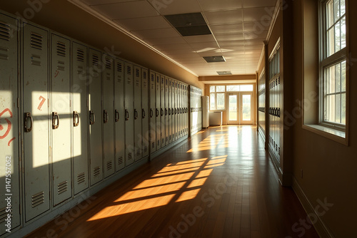 School locker with corridors photo