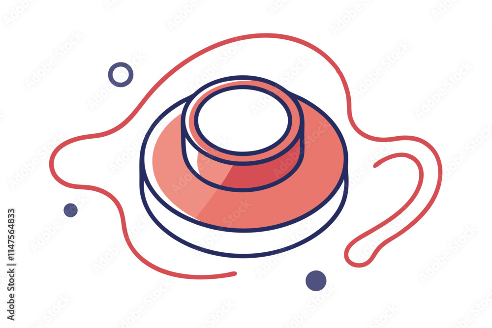 Knob Icon in Line Drawing Style on White Background for Clean Design Knob Icon in Line Drawing Style on White Background for Clean Design