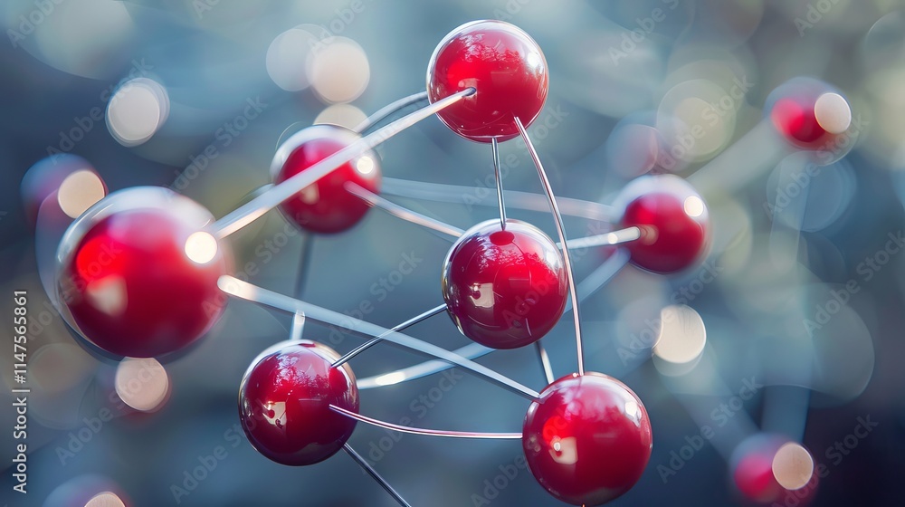 Obraz premium Abstract molecular atom model depicting scientific and medical structural concepts for research and innovation