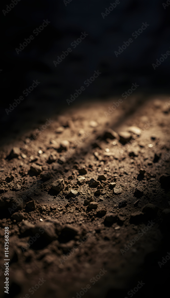 Soil floor texture for background abstract, Backlit, with white tones Soil floor texture for background abstract, Backlit, with white tones