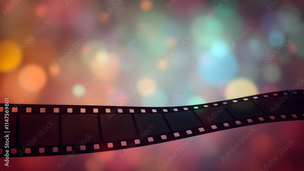 Obraz premium film strip background, vibrant color, full hd, Ultra Hd, 32k images details