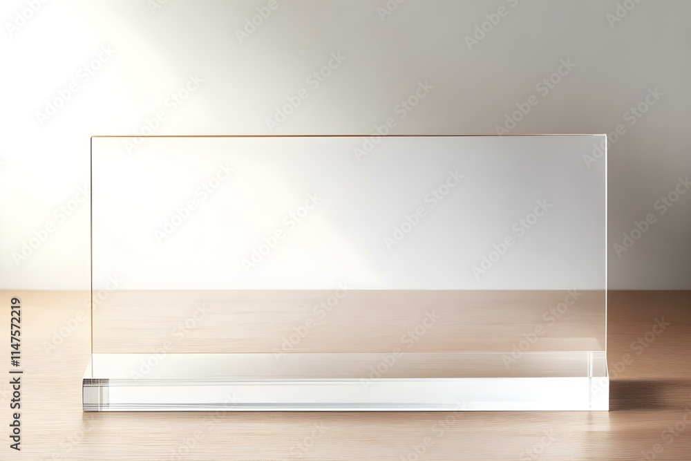 Clear Acrylic Sheet and Planning Stand Mockup for Sleek and Modern Display Clear Acrylic Sheet and Planning Stand Mockup for Sleek and Modern Display