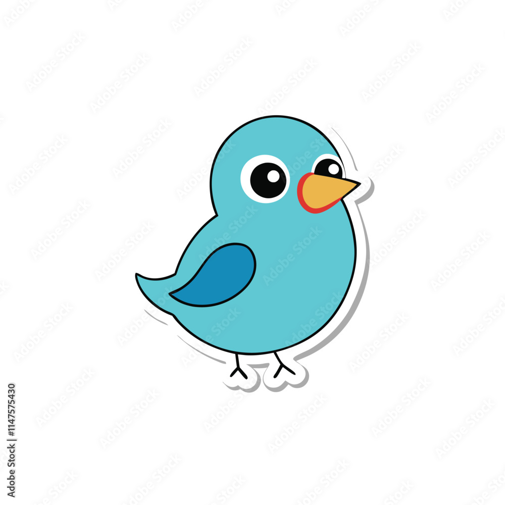 Cute Bird Sticker Vector Illustration
Cute Bird Sticker Vector Illustration