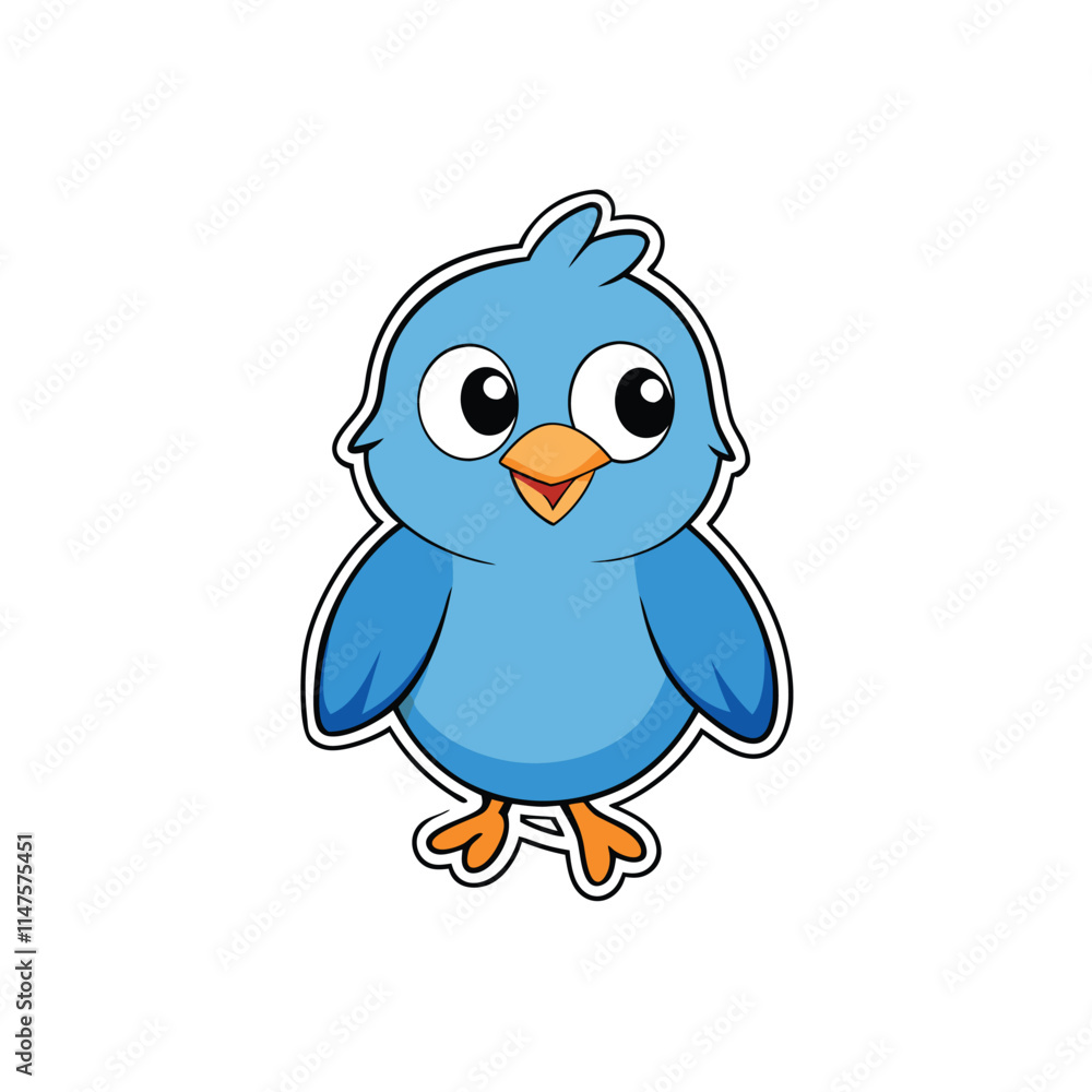 Cute Bird Sticker Vector Illustration
Cute Bird Sticker Vector Illustration
