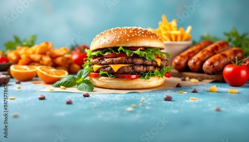 restaurant, gourmet, hamburgers, artisanal, pizzas, grilled, chicken, sausages, vibrant, backdrop, orange, brown, food, menu, delicious, savory, culinary, dining, cuisine, tasty, elegant, graphic
