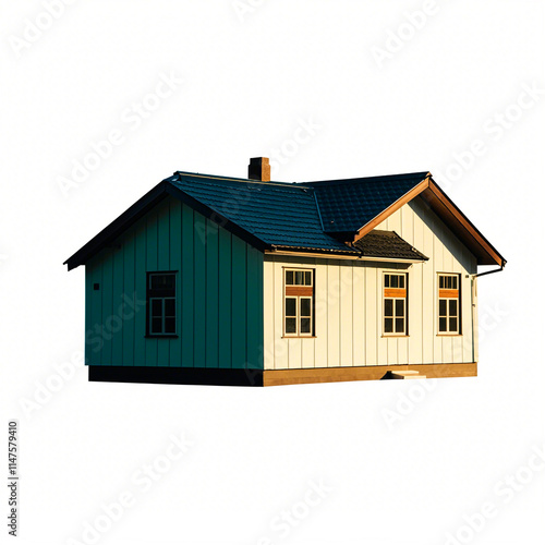  modern house on white background 