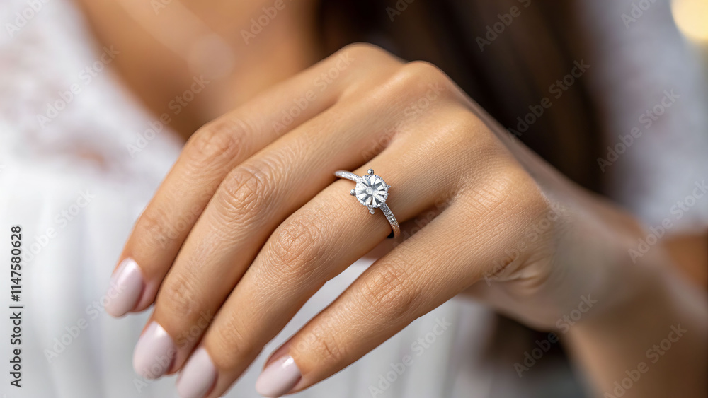 Valentine's day engagement ring romantic gesture indoor setting love concept close-up view Valentine's day engagement ring romantic gesture indoor setting love concept close-up view
