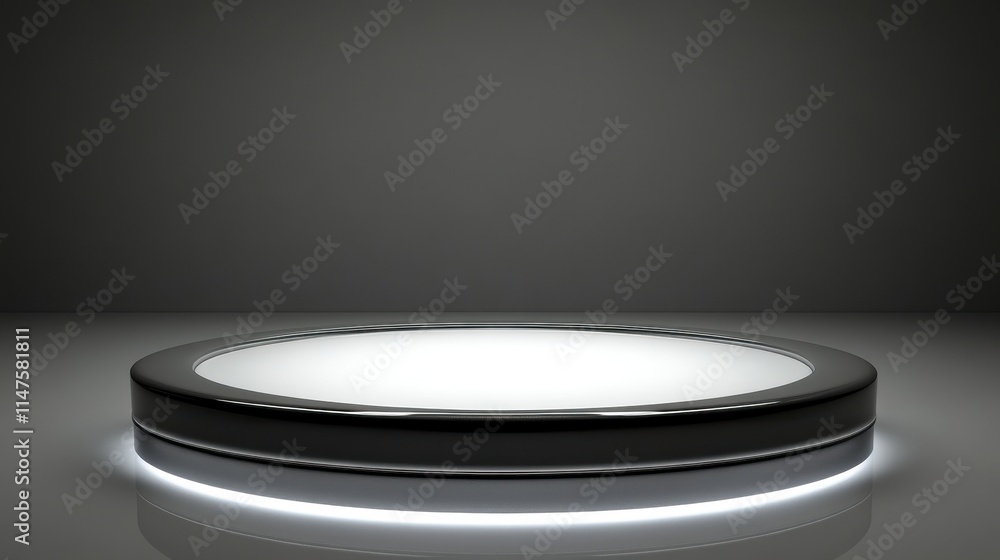 Illuminated Circular Platform Modern Design Element Illuminated Circular Platform Modern Design Element