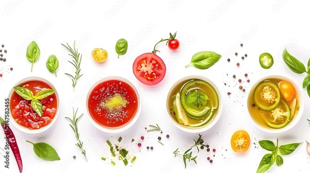The Appealing Vegetable Soup Isolated on White Background: A Hearty and Nourishing Dish Presented with Visual Charm. The Appealing Vegetable Soup Isolated on White Background: A Hearty and Nourishing Dish Presented with Visual Charm.