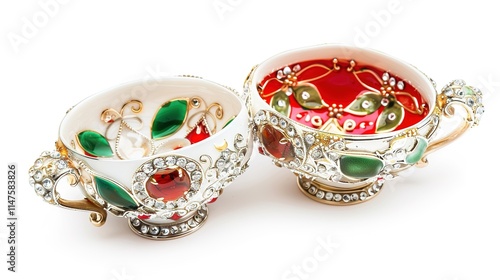 The Appealing Vegetable Soup Isolated on White Background: A Hearty and Nourishing Dish Presented with Visual Charm.