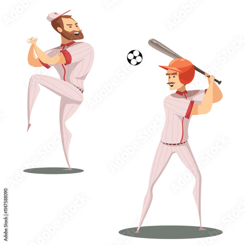 vector activity two player's baseball