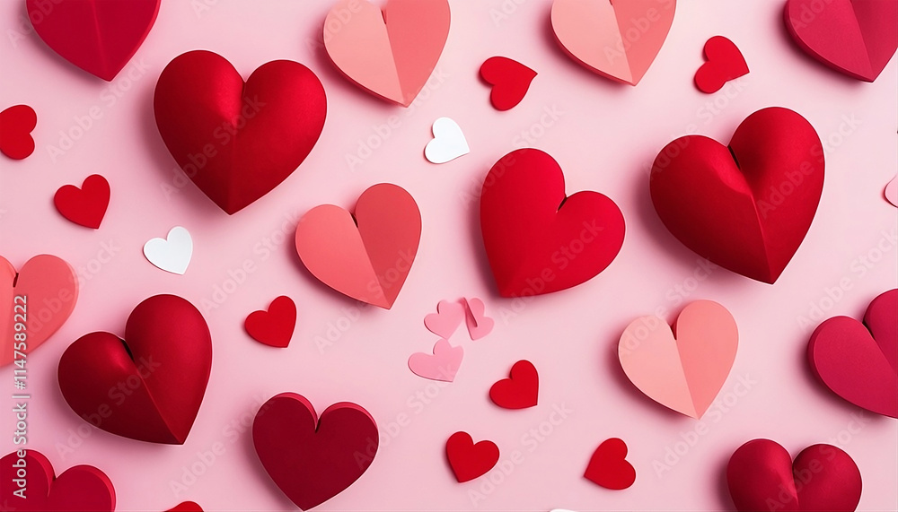 Valentines day background with Red hearts. Valentines day background with Red hearts.