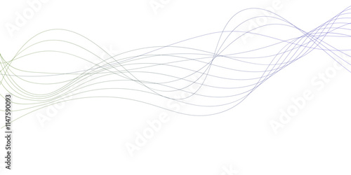 Wallpaper Mural Thin line wavy abstract background, White background wave lines abstract design vector format 3d waves background for desktop Torontodigital.ca