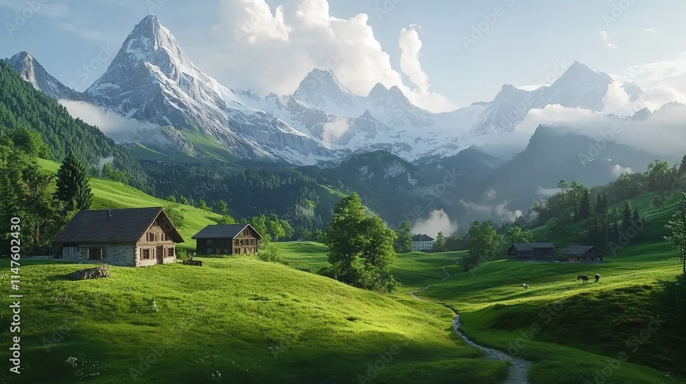 Beautiful Shot of a Rural Landscape with the Mesmerizing View Beautiful Shot of a Rural Landscape with the Mesmerizing View