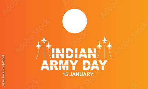 Indian army day 15 January social media post. celebration background, banner with Indian flag . vector illustration.  EPS 10