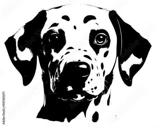 Vector dogs of Dalmatian spotted dog